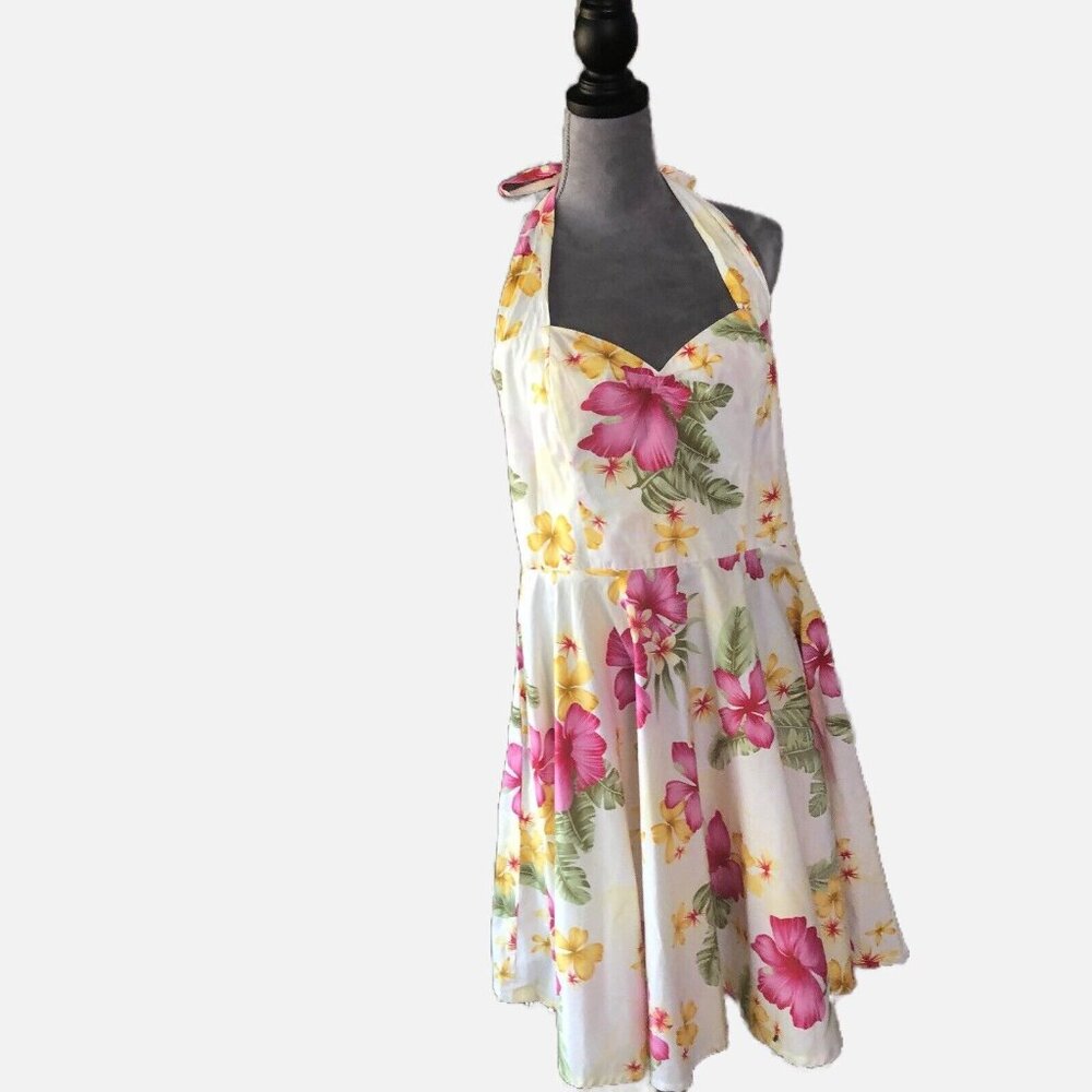 Unbranded Women Floral  V-Neck Alter Back Sundress With Pockets Size XL New.